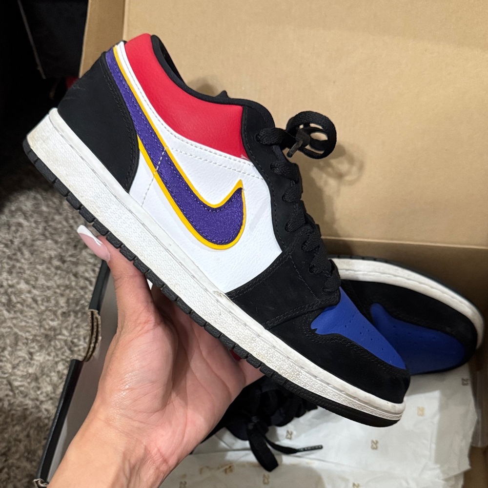 Jordan Men's Multicolor Sneakers - Black, Red, Blue, White, Yellow, Purple